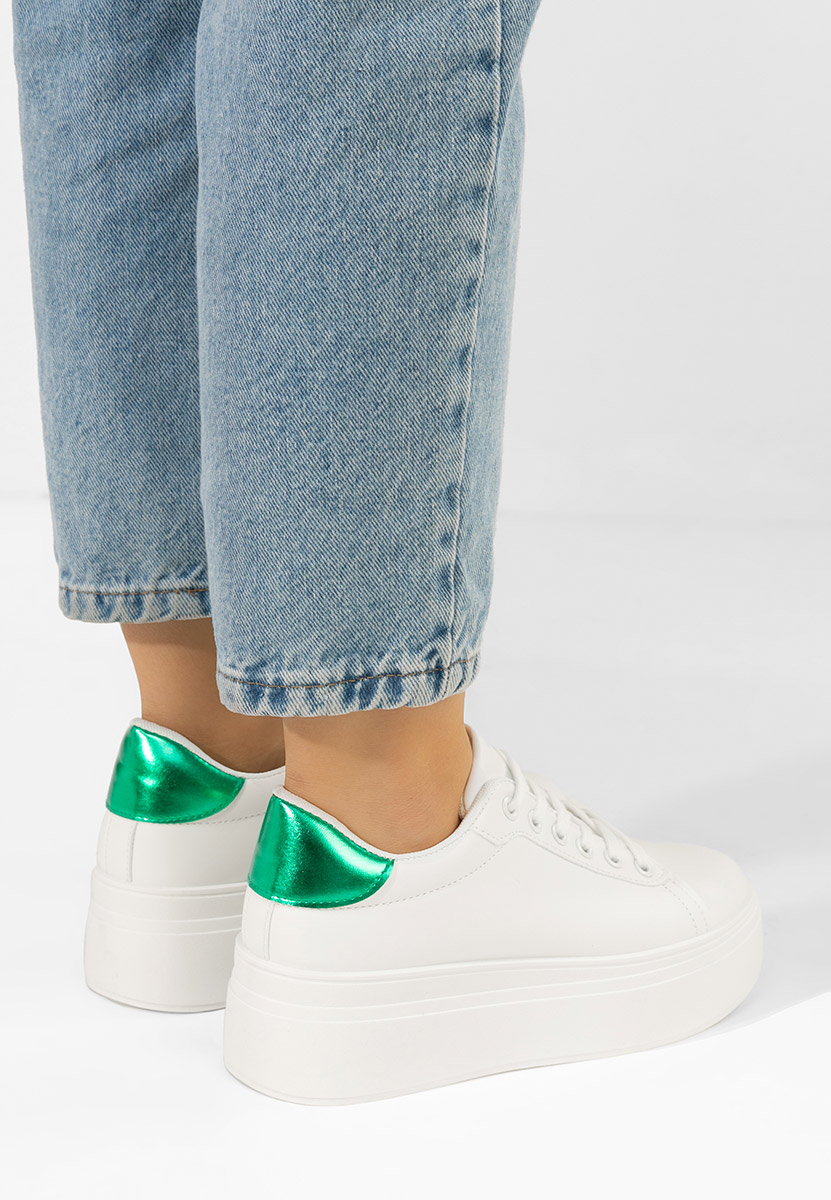 Cникърси на платформа Albea V3 бели