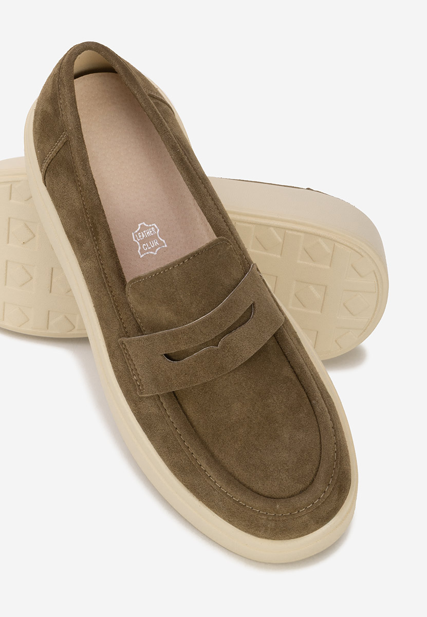 Mокасини на платформа Herminia зелен