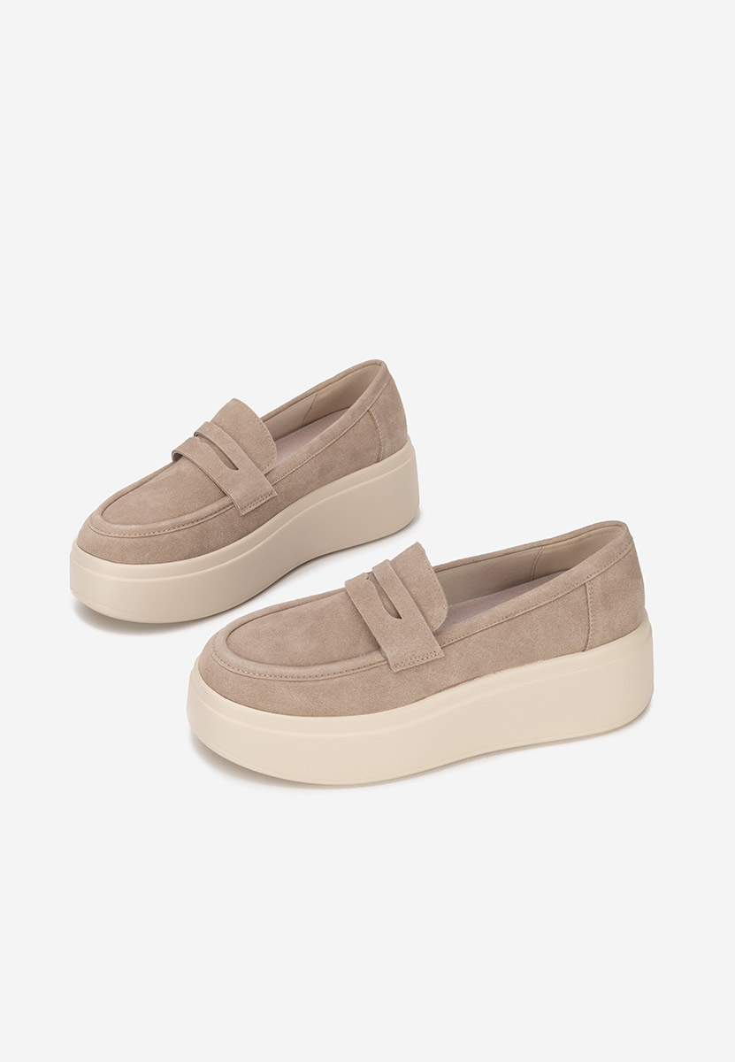 Mокасини на платформа Herminia каки