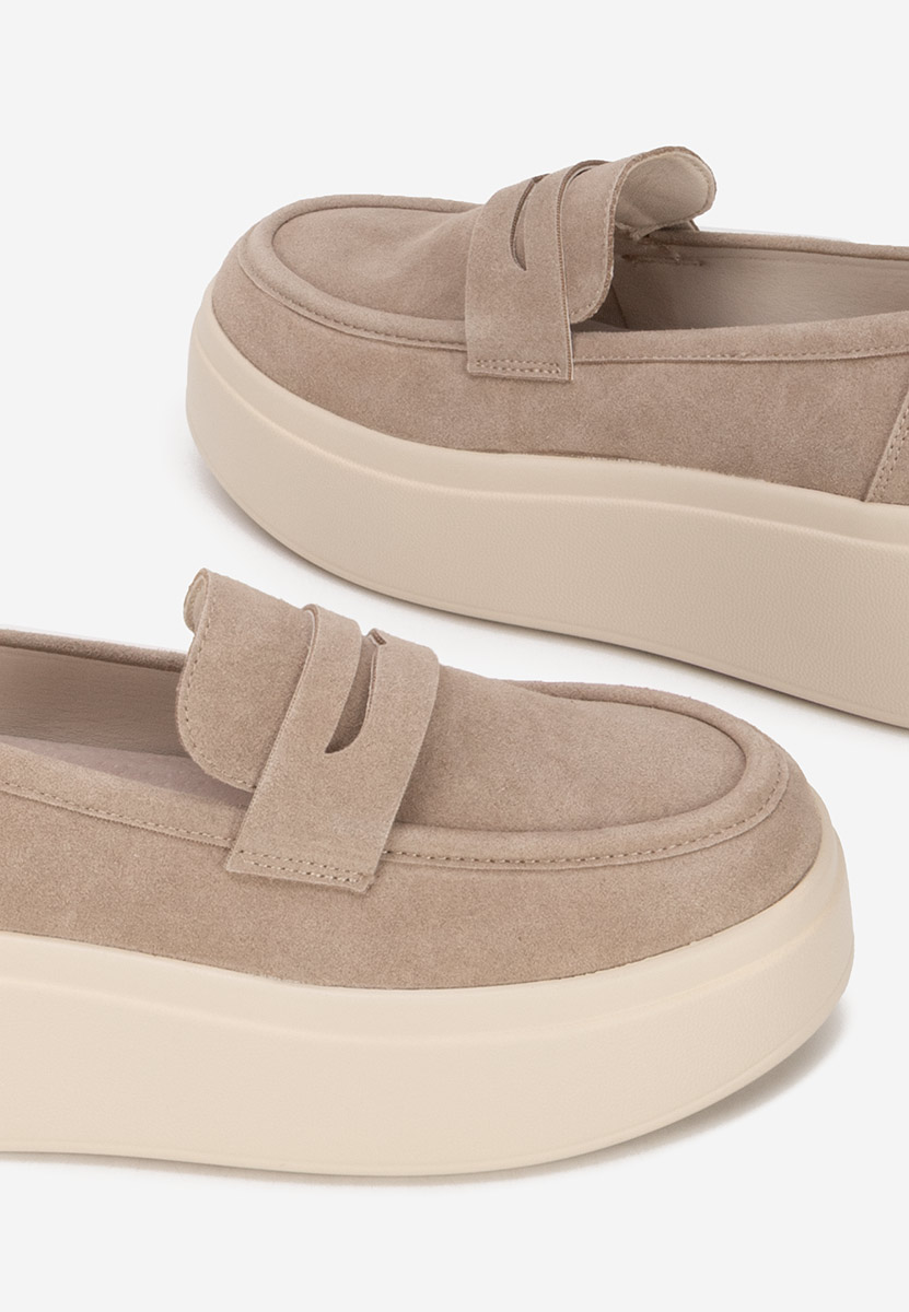 Mокасини на платформа Herminia каки