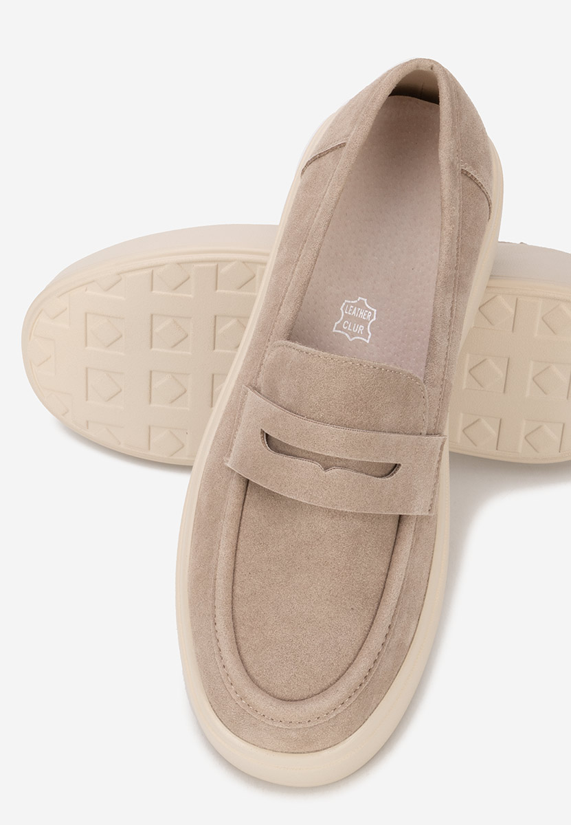 Mокасини на платформа Herminia каки