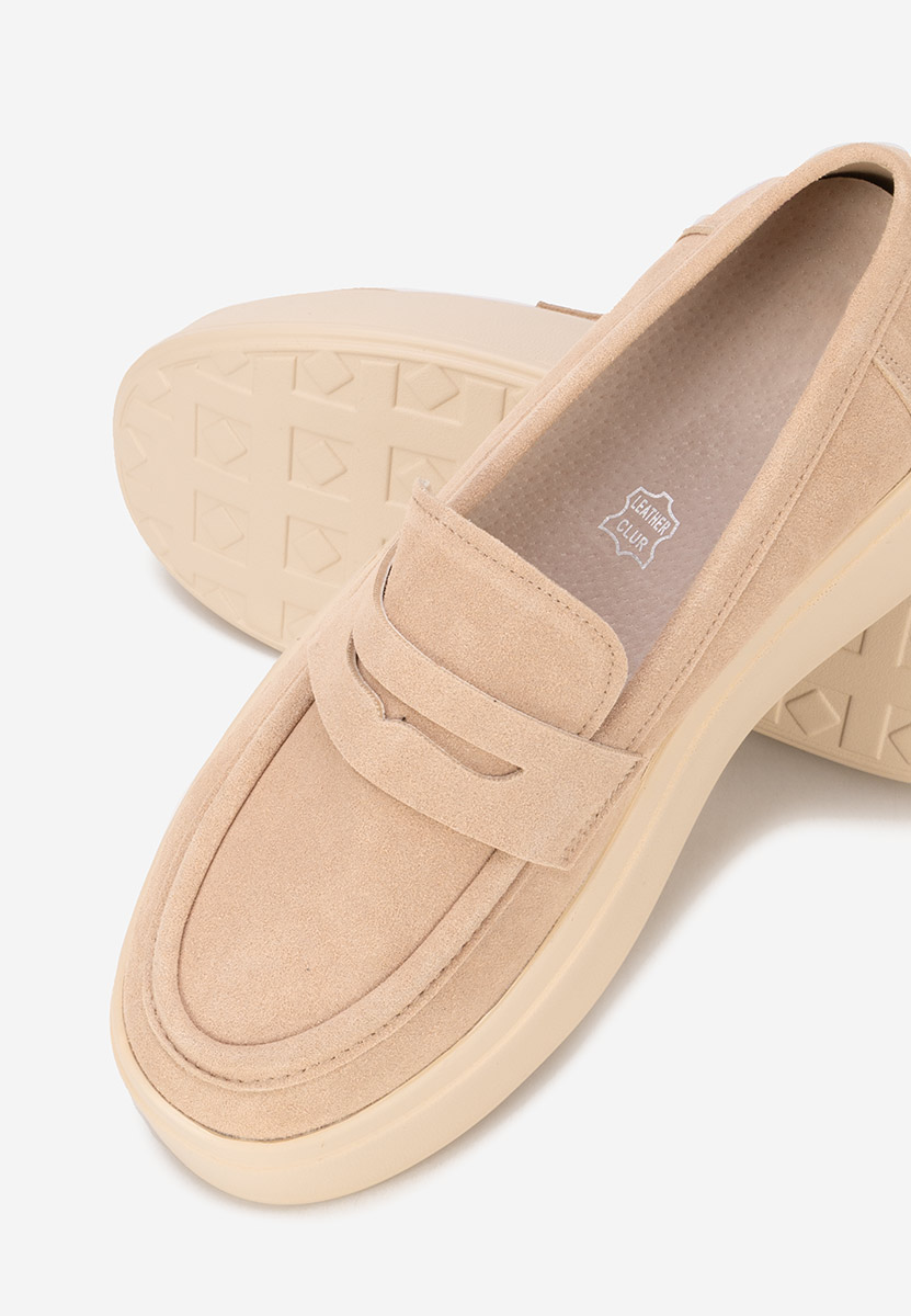 Mокасини на платформа Herminia бежов