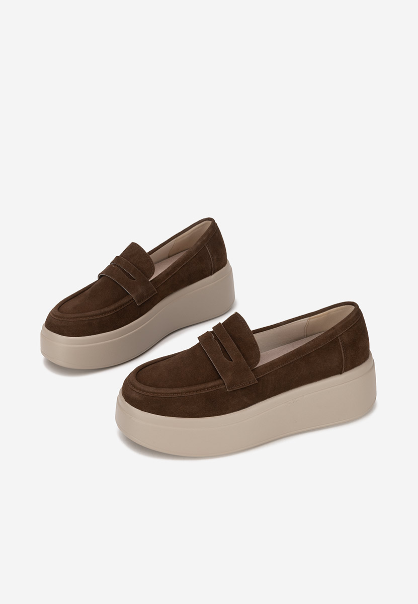 Mокасини на платформа Herminia кафяв