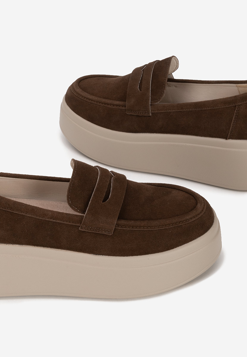 Mокасини на платформа Herminia кафяв