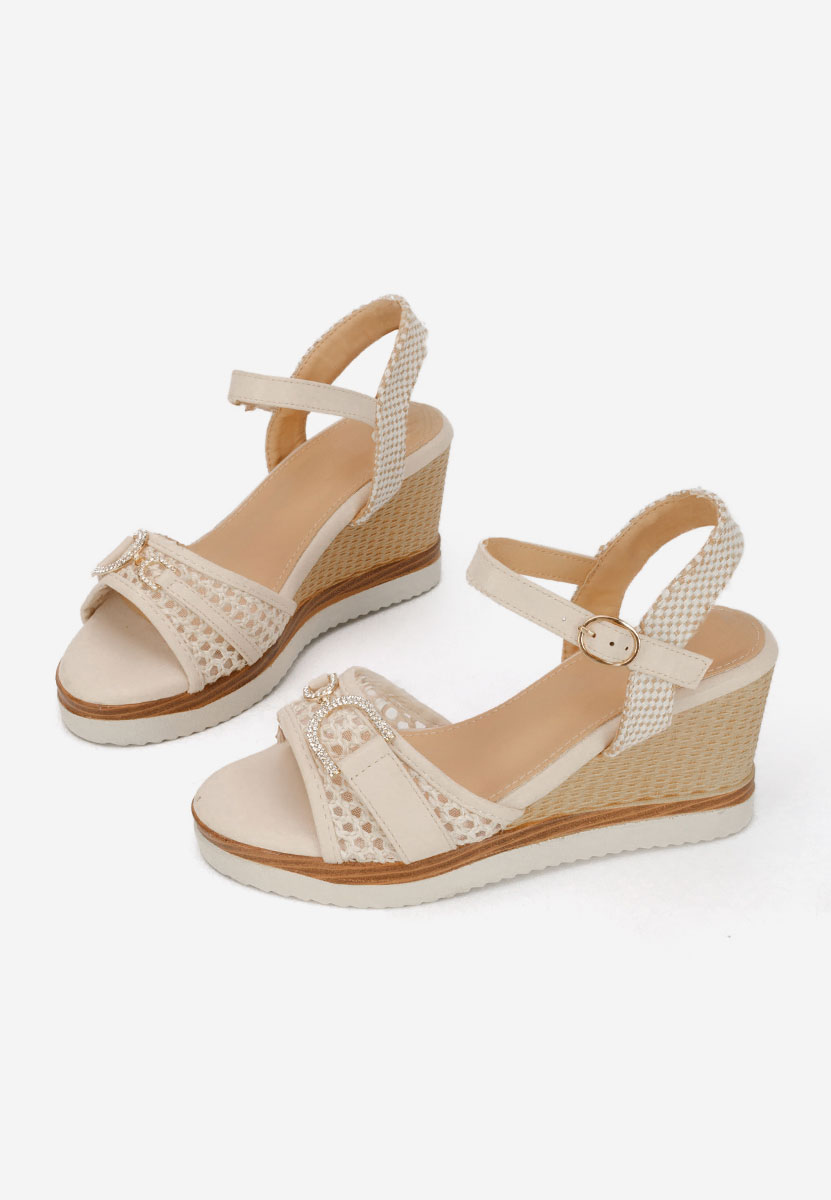 Сандали на платформа Ramiela бежов