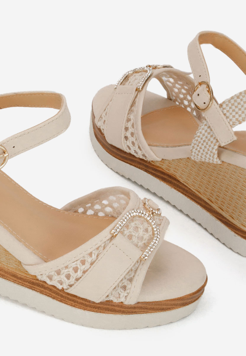 Сандали на платформа Ramiela бежов