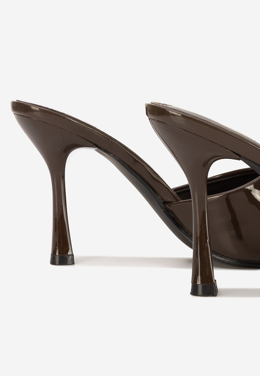 Чехли на ток Eliseia кафяв