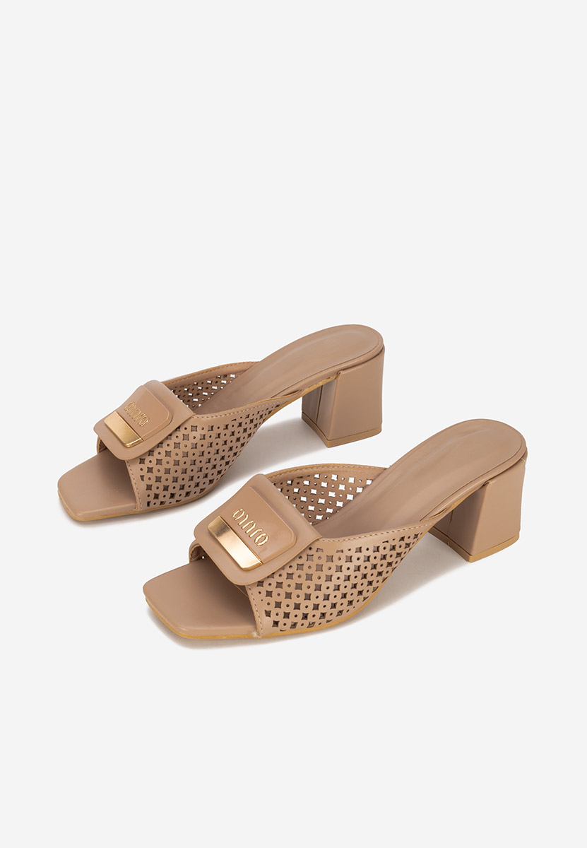 Чехли на ток Carmenia каки