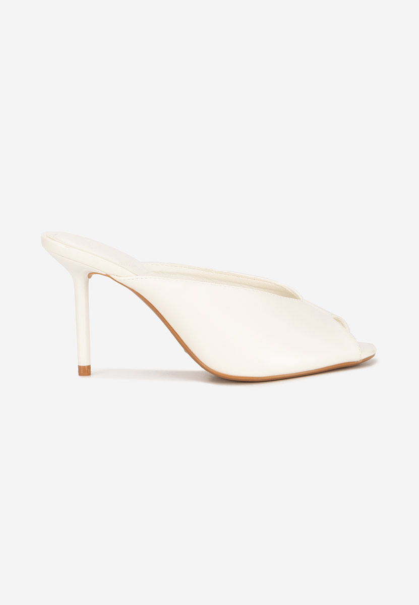 Чехли на ток Sidina бели