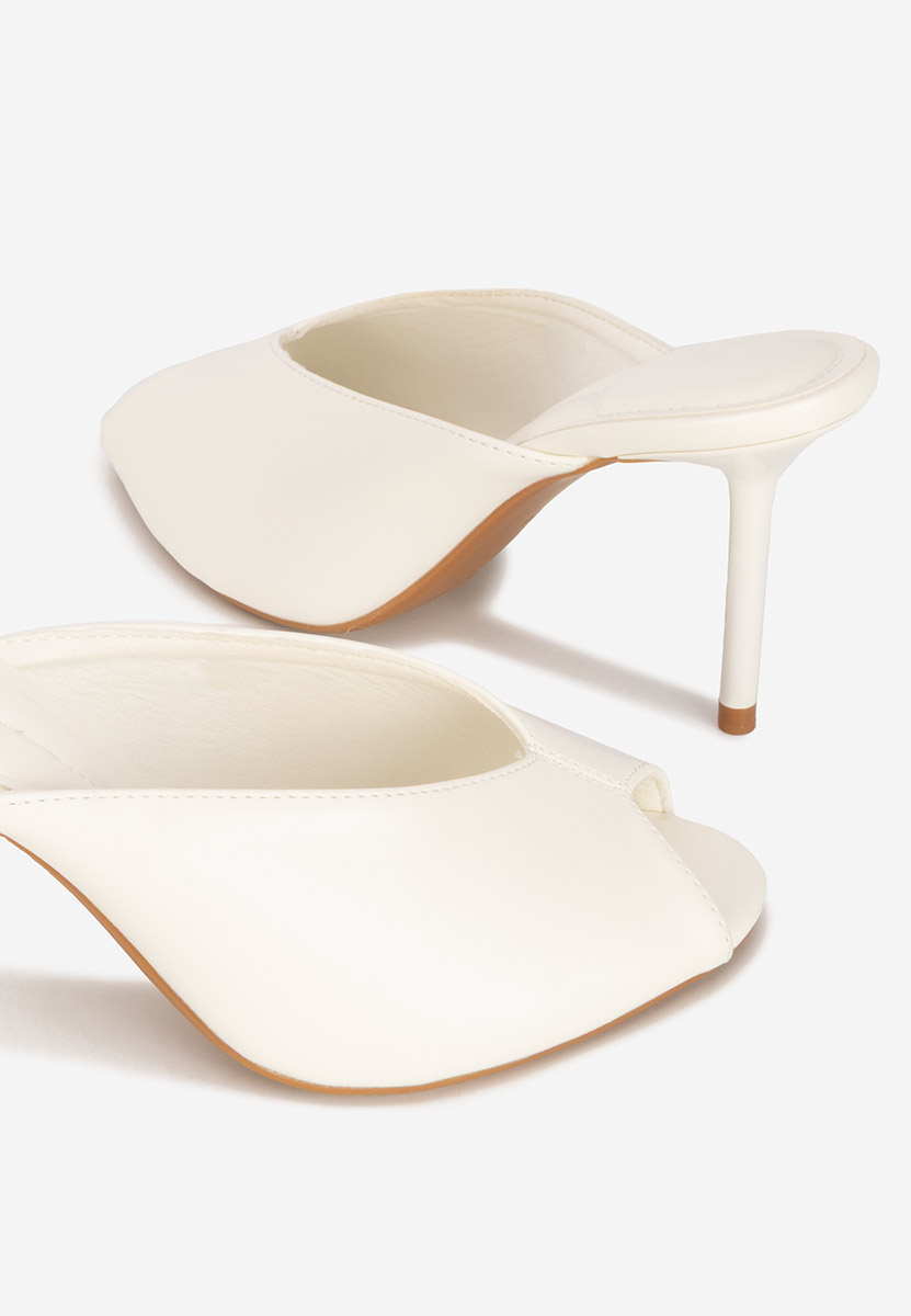 Чехли на ток Sidina бели