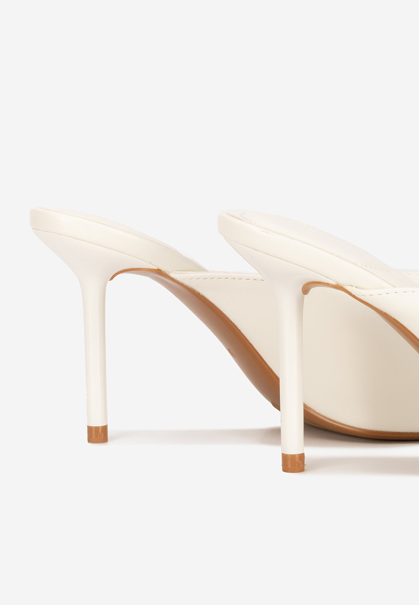 Чехли на ток Sidina бели