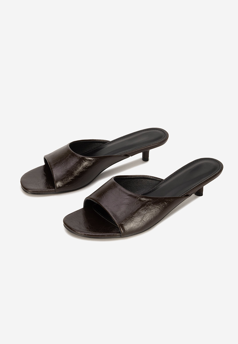 Чехли на ток Afelia кафяв