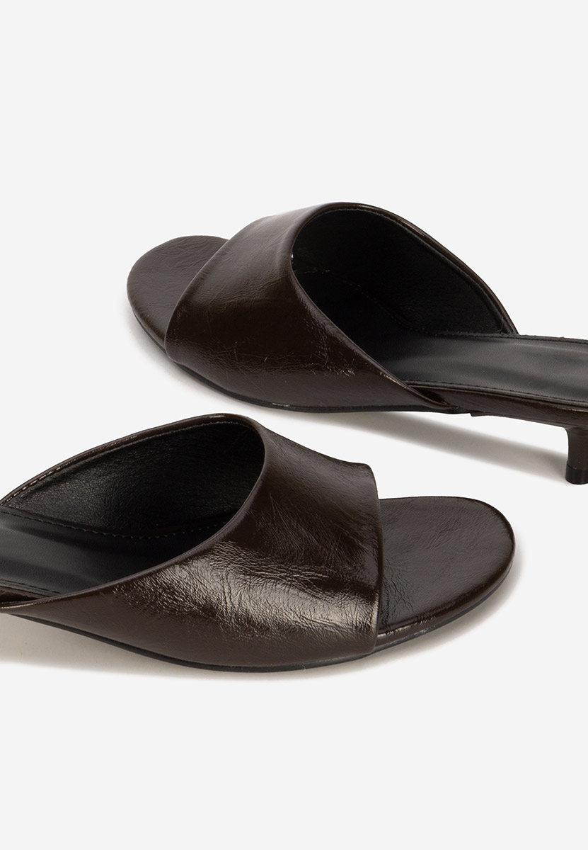 Чехли на ток Afelia кафяв