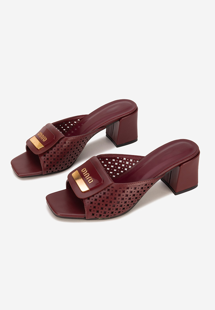 Чехли на ток Carmenia Винено червено