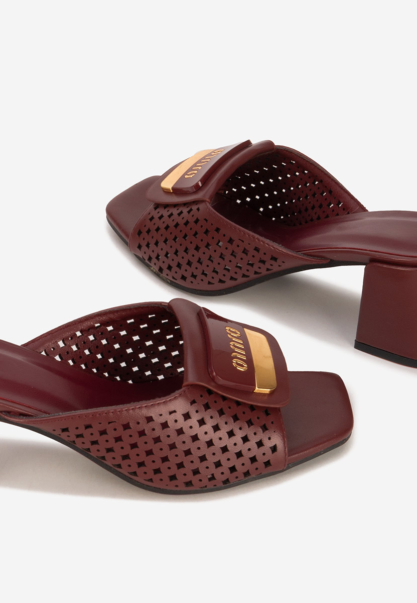 Чехли на ток Carmenia Винено червено