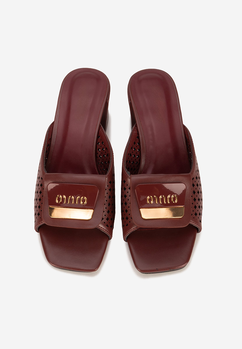 Чехли на ток Carmenia Винено червено