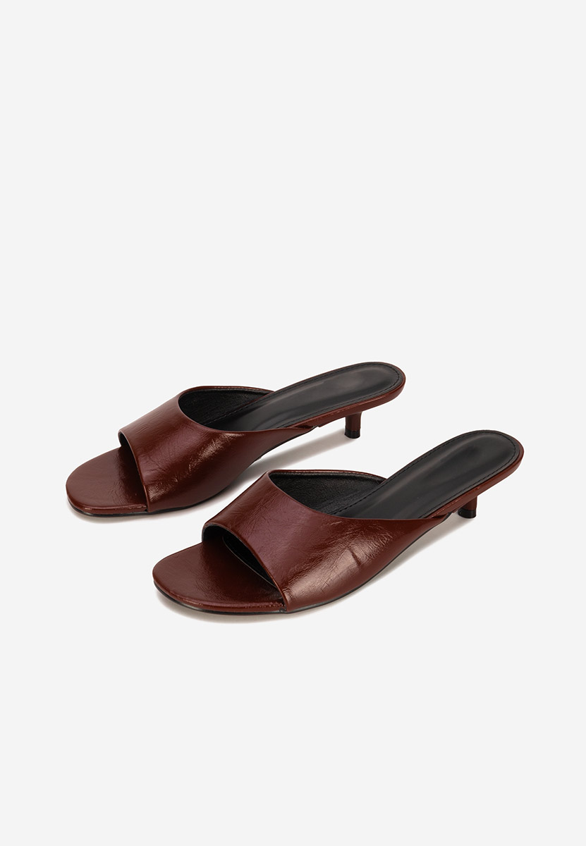 Чехли на ток Afelia Винено червено