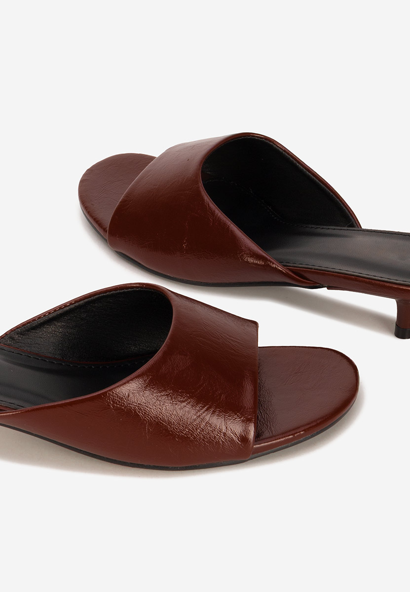 Чехли на ток Afelia Винено червено