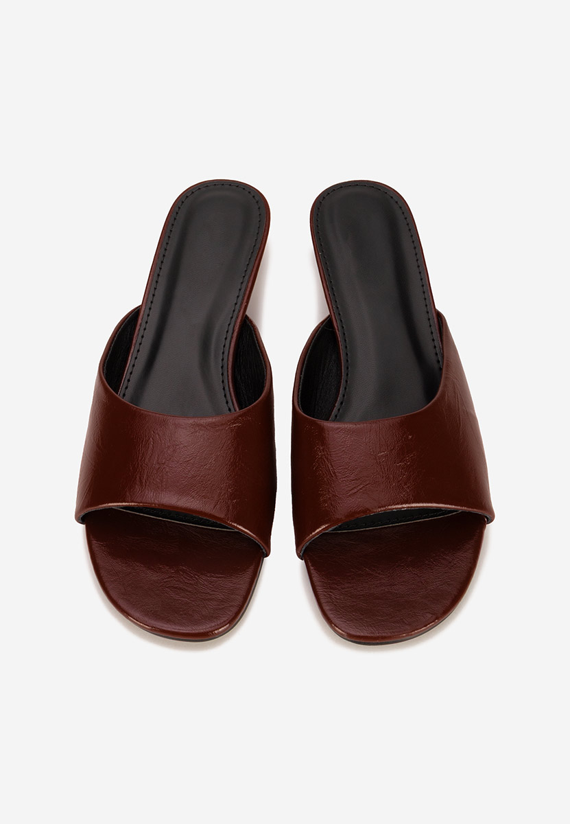 Чехли на ток Afelia Винено червено