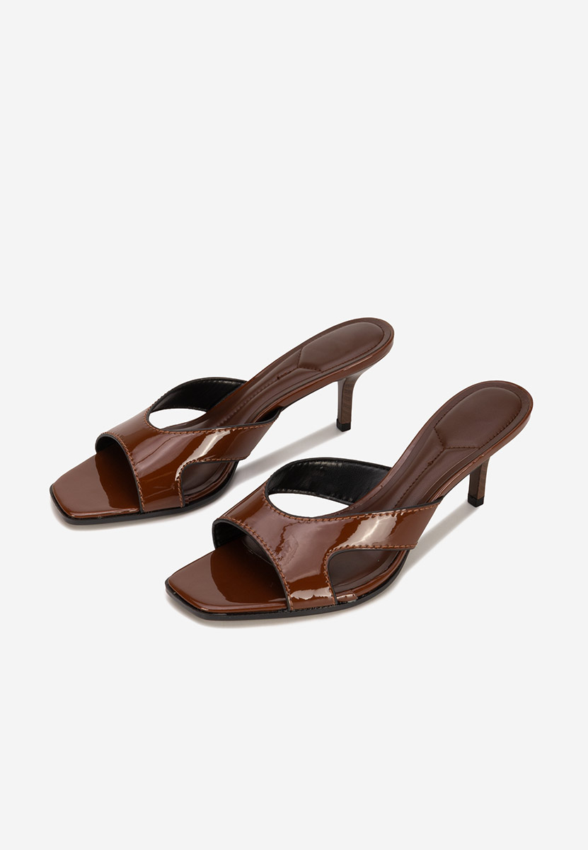 Чехли на ток Zinadia кафяв