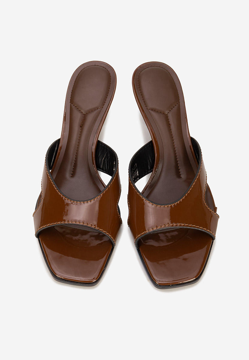 Чехли на ток Zinadia кафяв