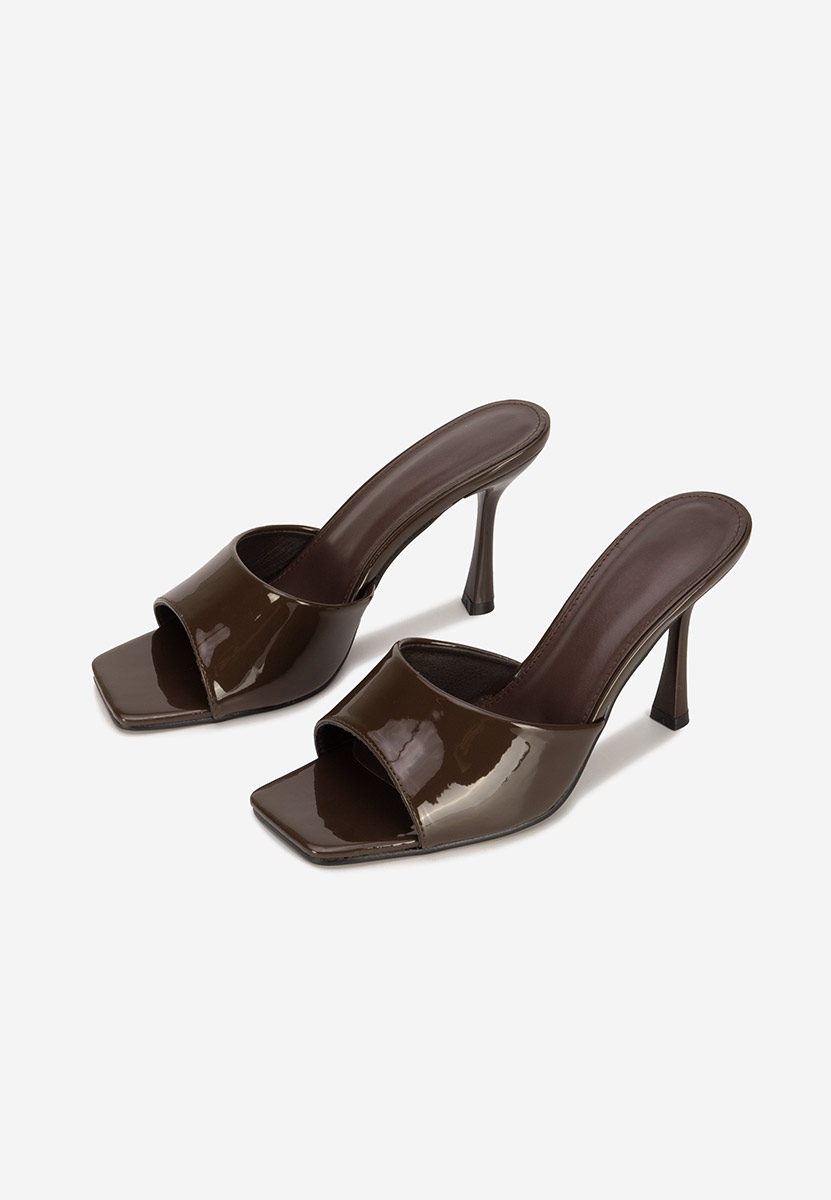 Чехли на ток Eliseia кафяв