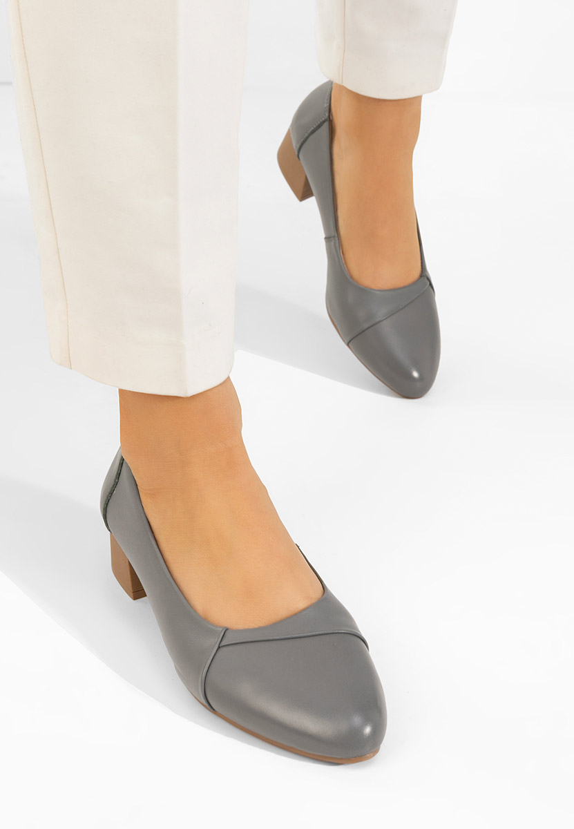 Кожени обувки Giulieta сив