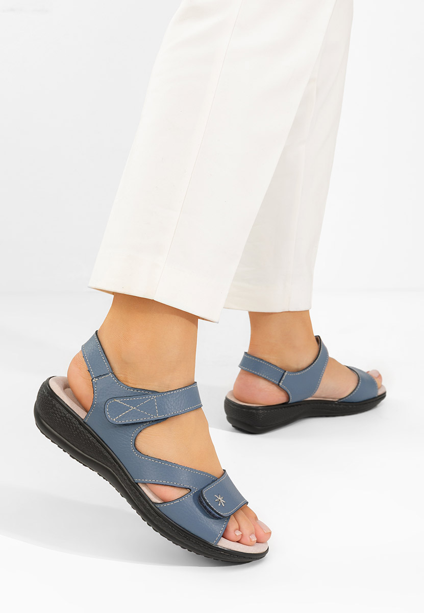 Cандали естествена кожа Cruella син