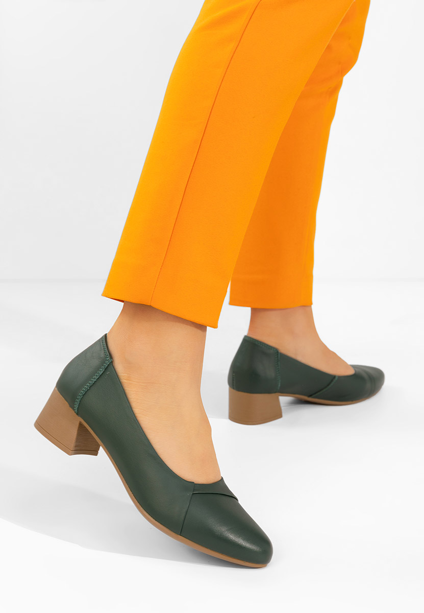 Кожени обувки Giulieta зелен