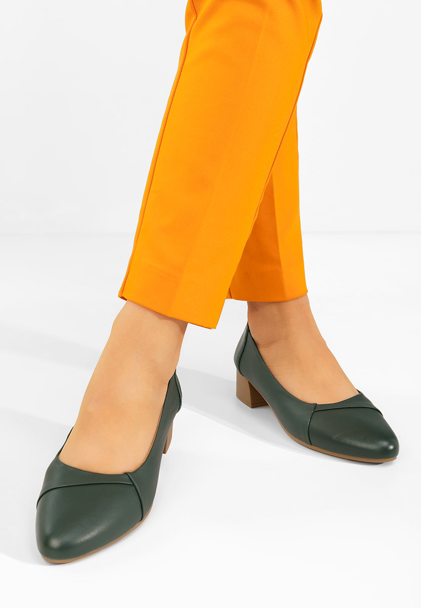 Кожени обувки Giulieta зелен