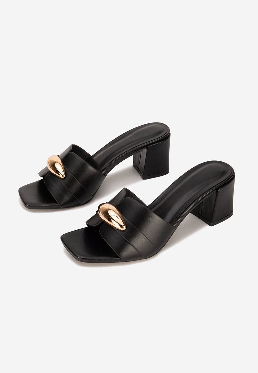 Чехли на ток Siminea черни