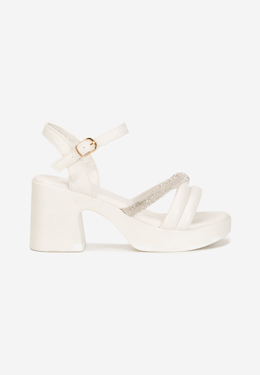 Сандали на ток Jadina бели