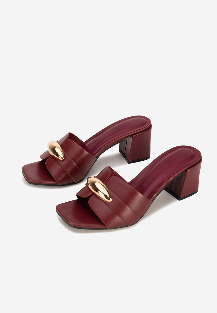 Чехли на ток Siminea Винено червено