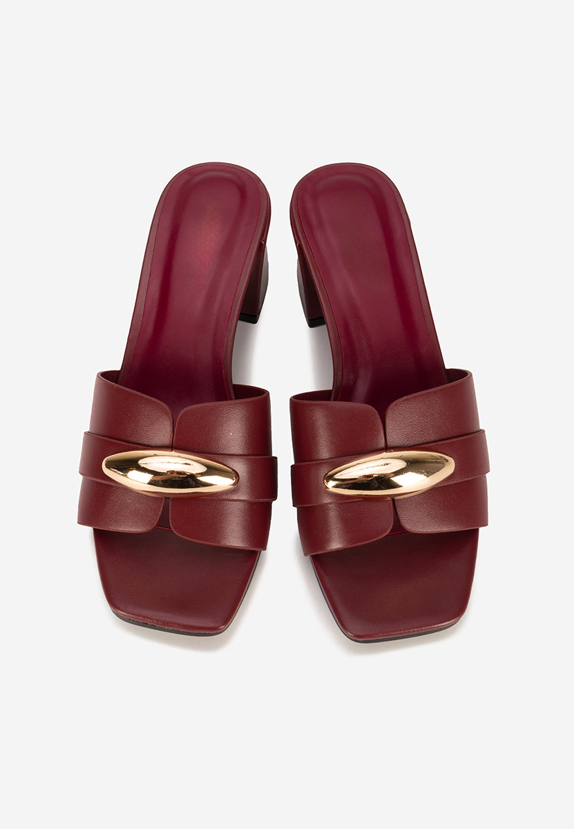 Чехли на ток Siminea Винено червено