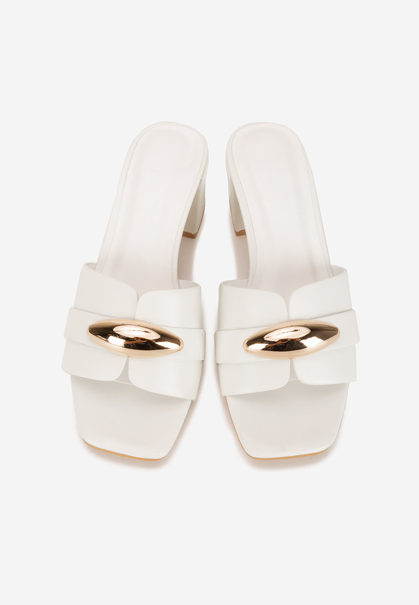 Чехли на ток Siminea бели