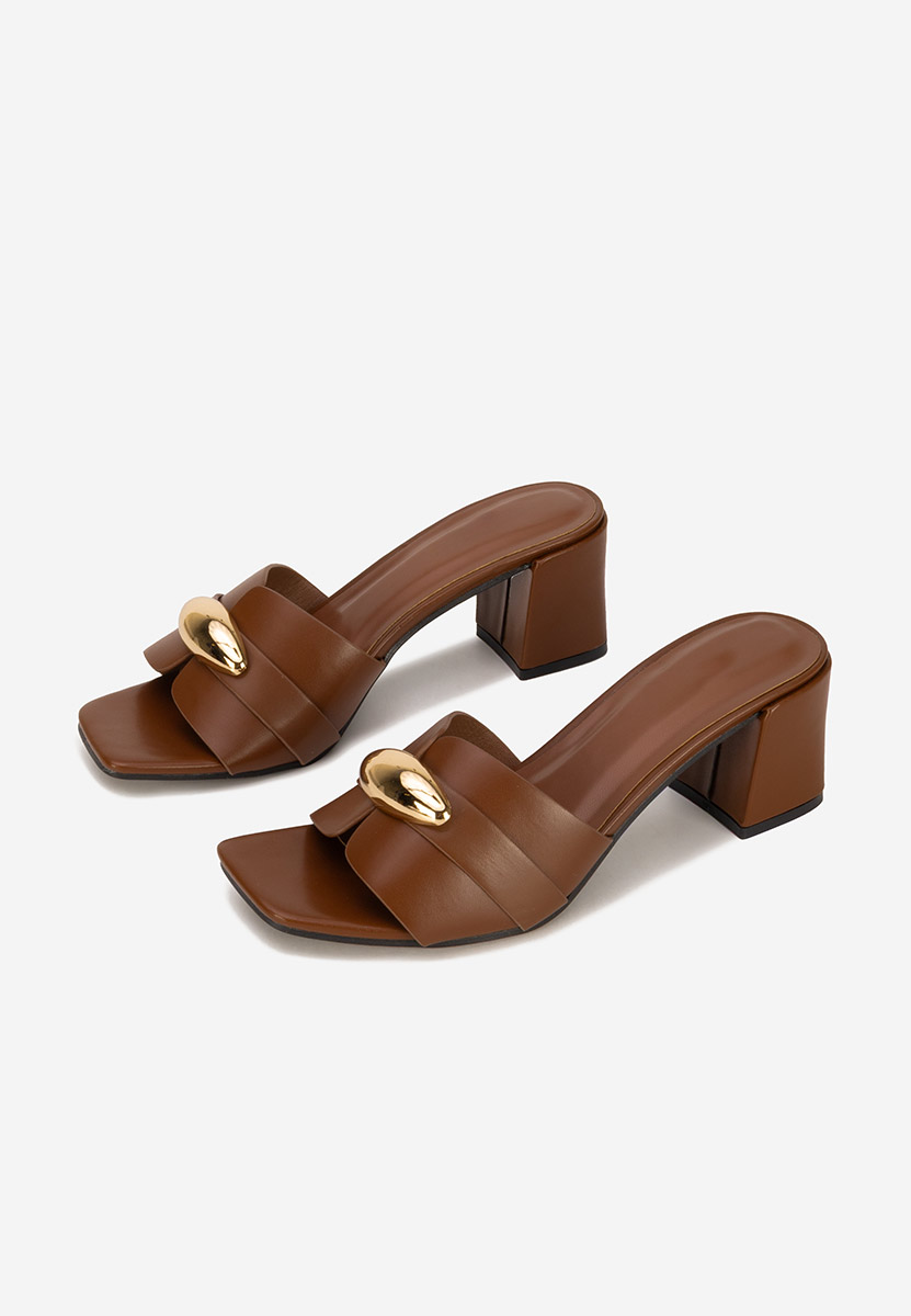 Чехли на ток Siminea кафяв