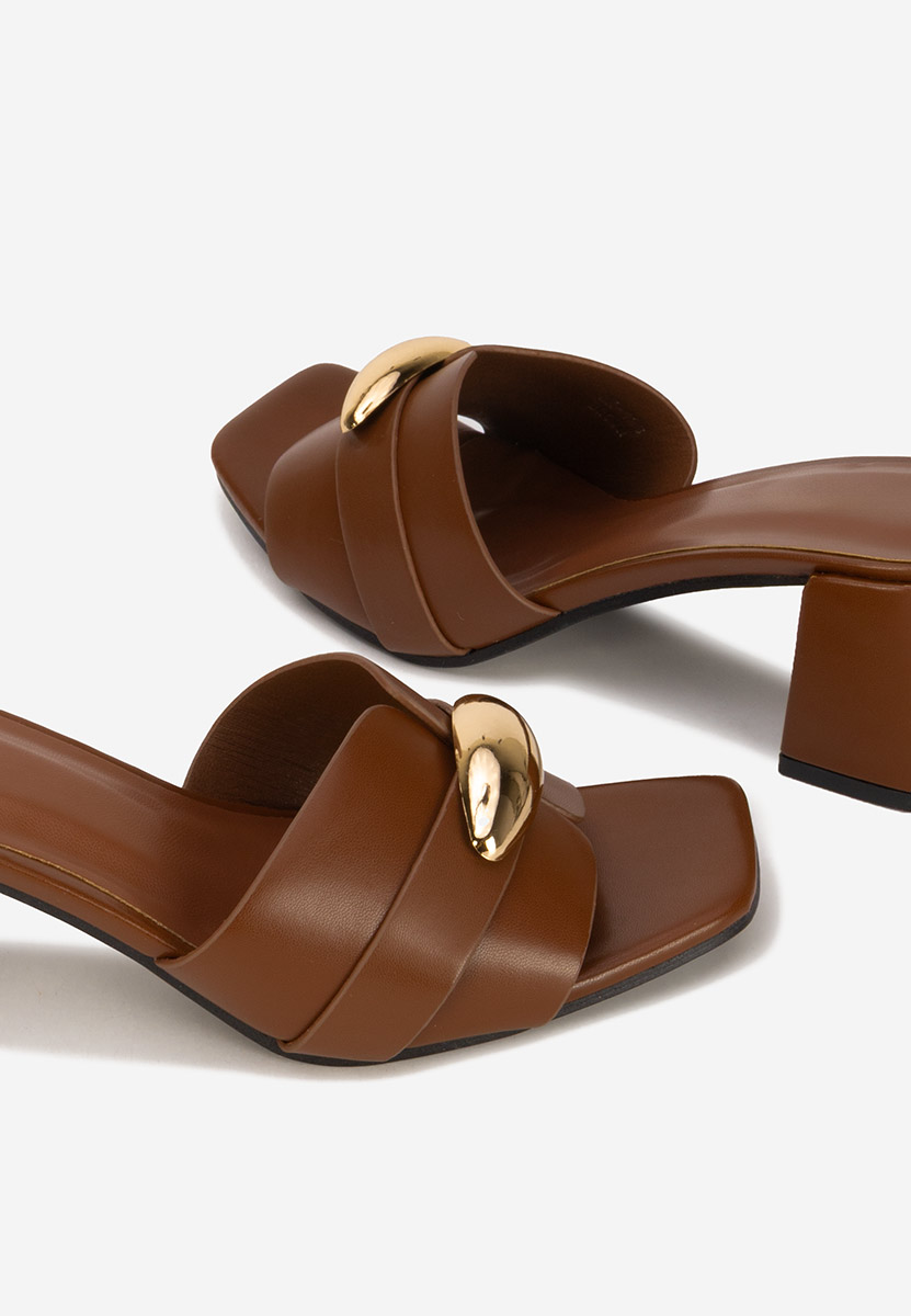 Чехли на ток Siminea кафяв