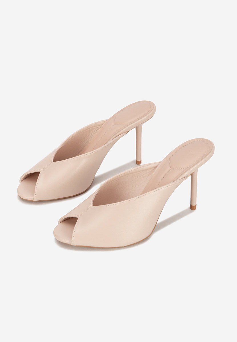 Чехли на ток Sidina бежов