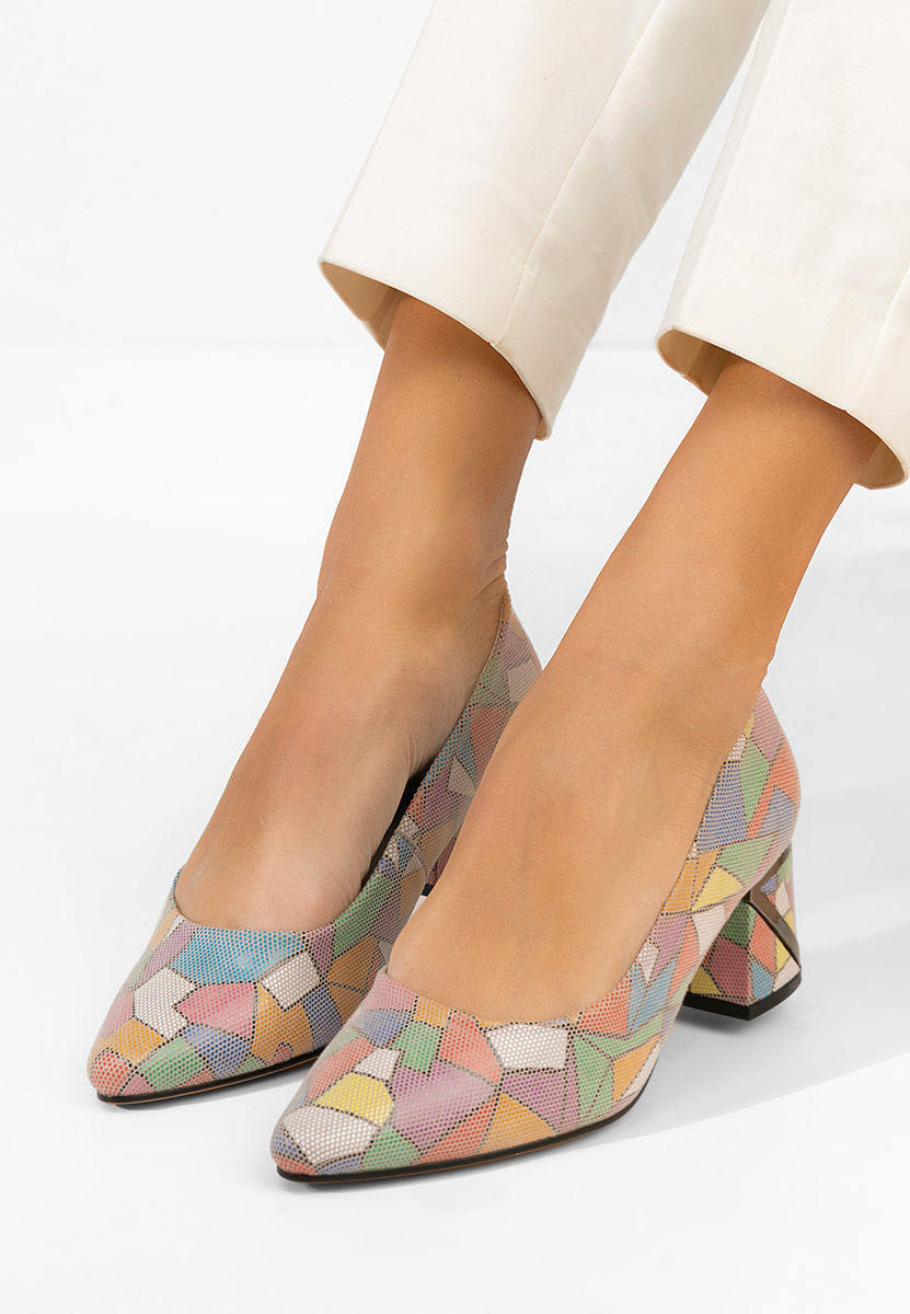 Oбувки с дебел ток Esperanta многоцветен