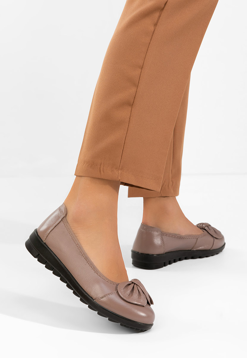 Балерини от естествена кожа Giuliena V2 кафяв