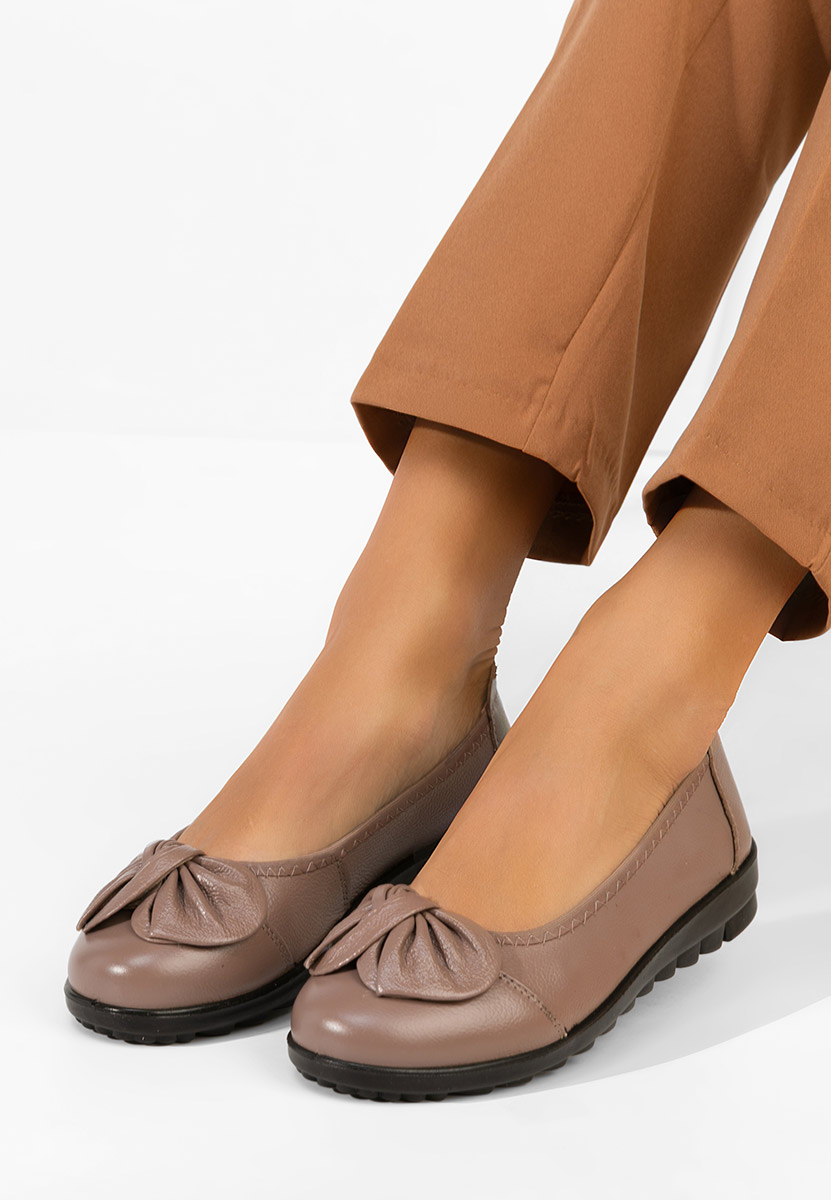 Балерини от естествена кожа Giuliena V2 кафяв