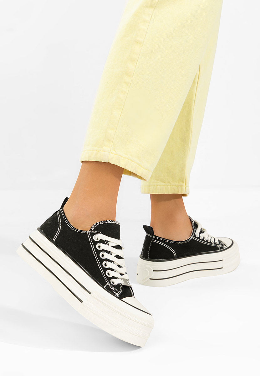 Кецове на платформа Kimala черни