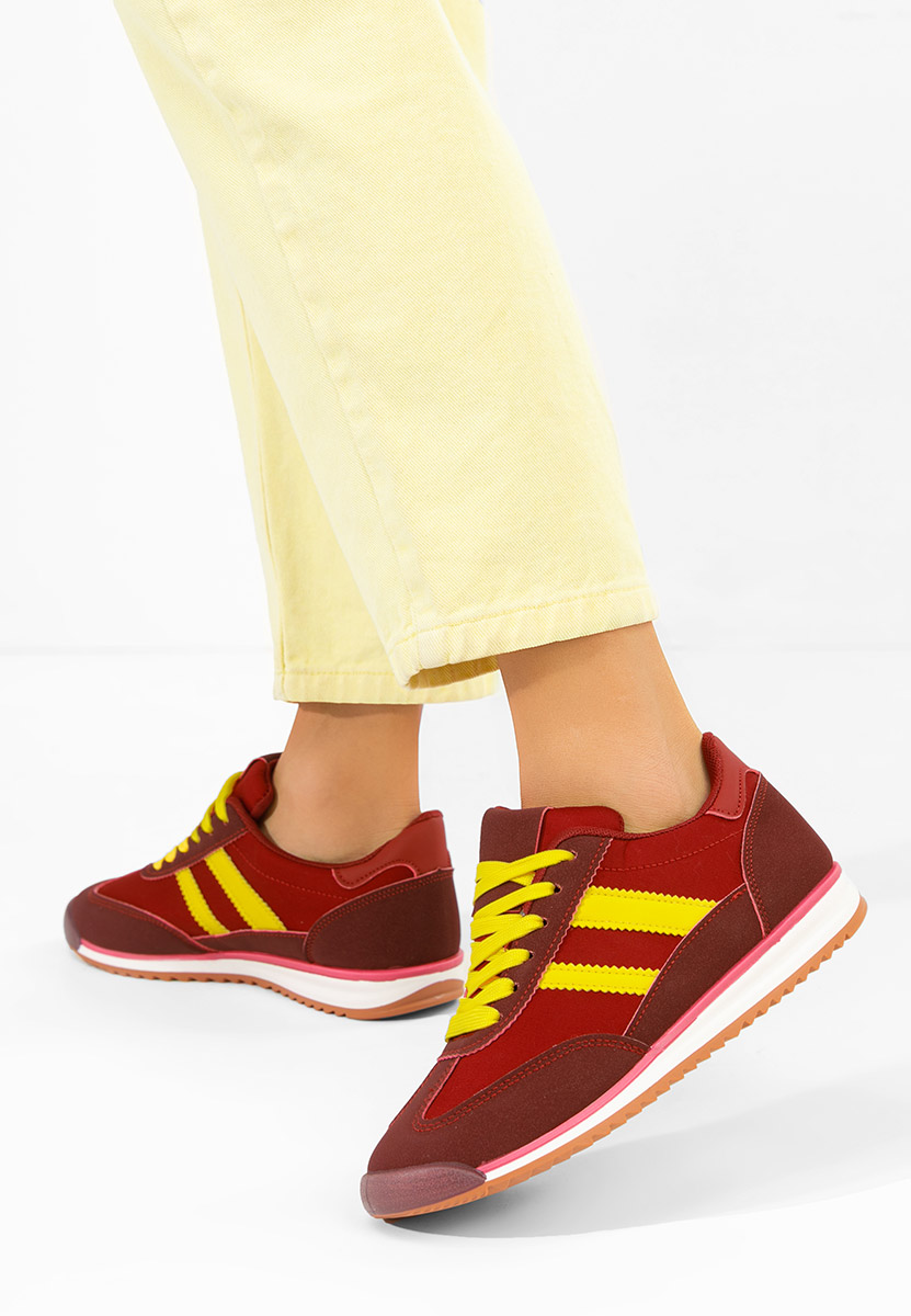 Дамски сникърси Catia Винено червено