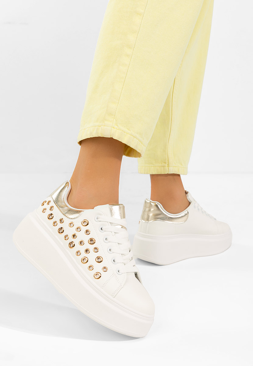 Cникърси на платформа Anaya V2 бели