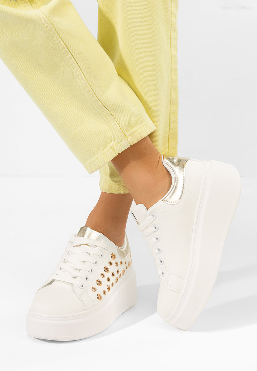 Cникърси на платформа Anaya V2 бели