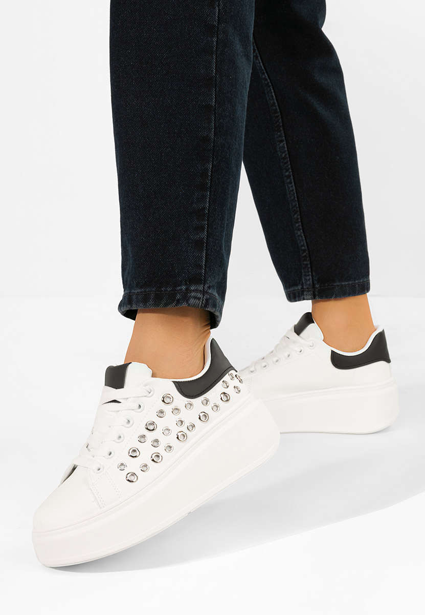 Cникърси на платформа Anaya V3 бели