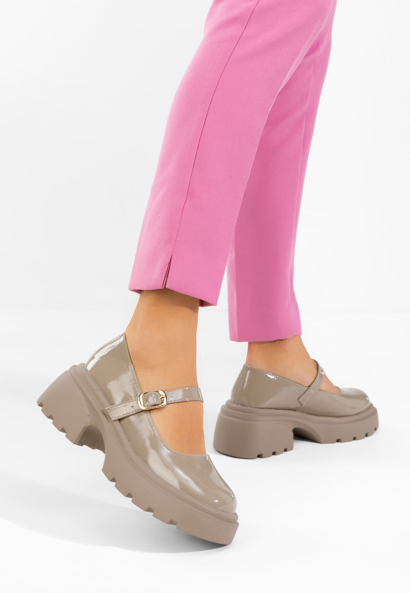 Обувки на платформа Maliana каки