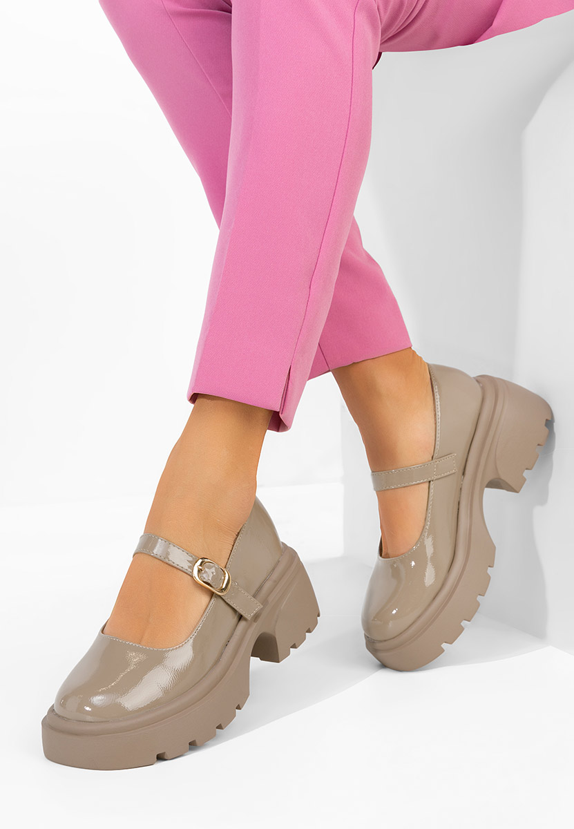 Обувки на платформа Maliana каки