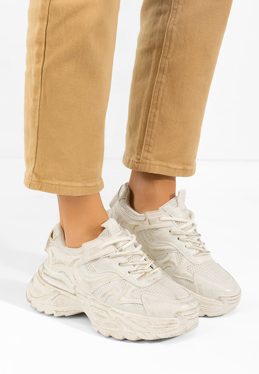 Cникърси на платформа Yalda бежов