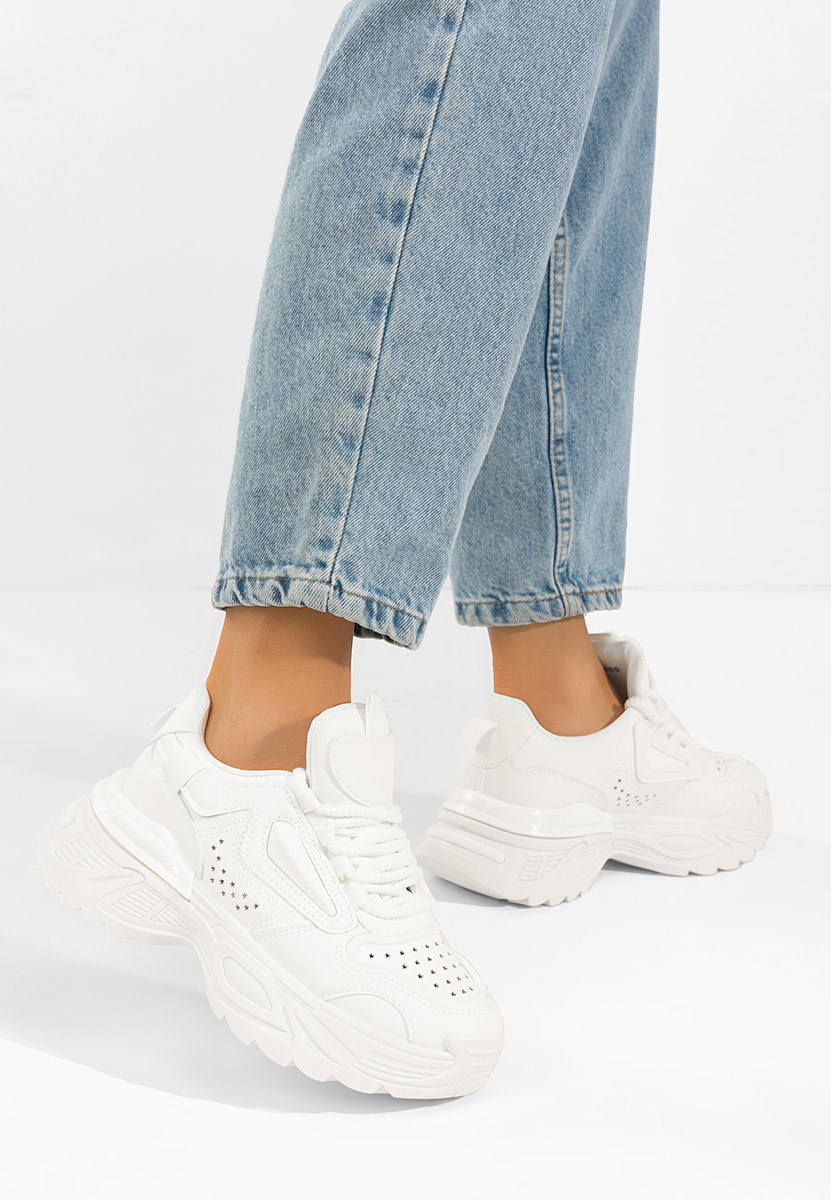 Cникърси на платформа Dorathy бели